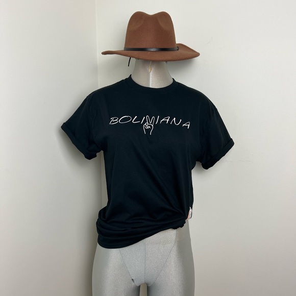 BOLIVIANA Graphic tee t-shirt Short Sleeve in Black PERSONALIZED - Picture 3 of 6